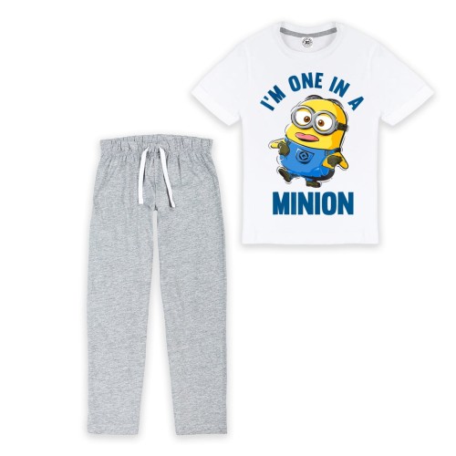 DZIECIĘCA PIŻAMA Z ZABAWNYM NADRUKIEM BAJKA MINIONKI ŻÓŁTE STWORKI ONE IN A MINION 1