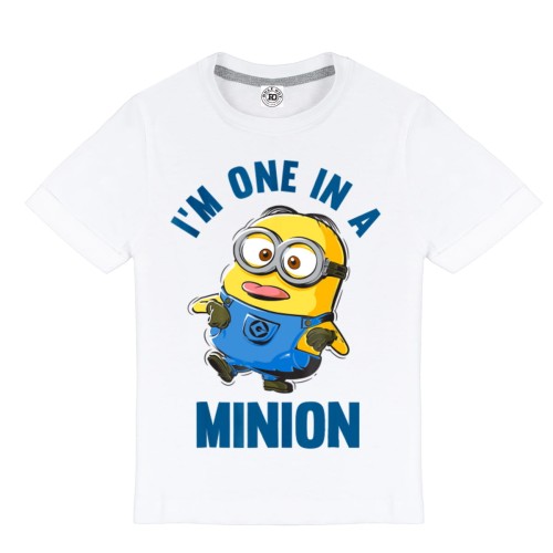 DZIECIĘCA PIŻAMA Z ZABAWNYM NADRUKIEM BAJKA MINIONKI ŻÓŁTE STWORKI ONE IN A MINION 2