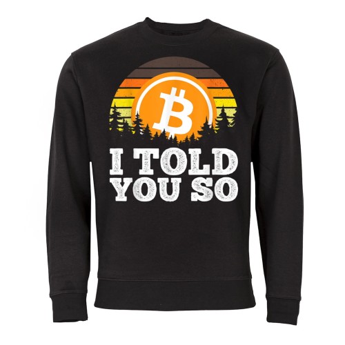 MĘSKA BLUZA Z NADRUKIEM BITCOIN KRYPTOWALUTY   