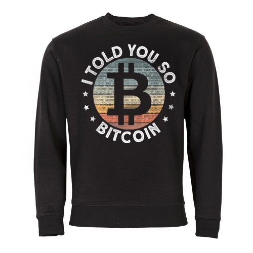 MĘSKA BLUZA Z NADRUKIEM BITCOIN KRYPTOWALUTY   