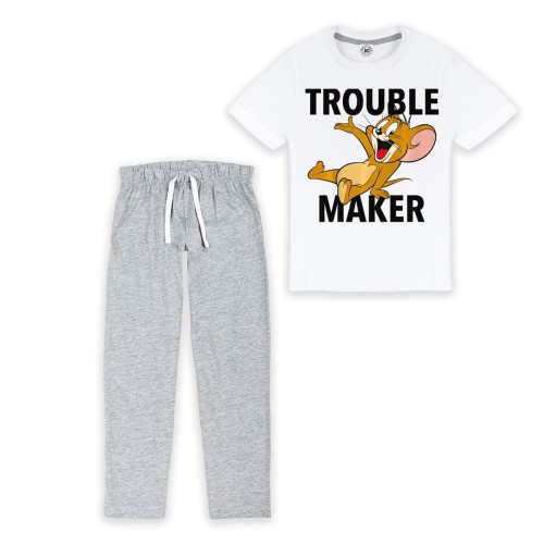 DZIECIĘCA PIŻAMA Z NADRUKIEM BAJKA TOM I JERRY MYSZKA TROUBLE MAKER 1