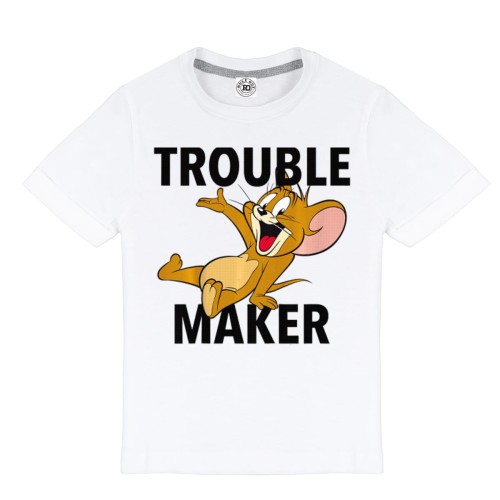 DZIECIĘCA PIŻAMA Z NADRUKIEM BAJKA TOM I JERRY MYSZKA TROUBLE MAKER 2