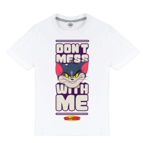 DZIECIĘCA PIŻAMA Z NADRUKIEM BAJKA TOM I JERRY NIEBIESKI KOT NIE ZADZIERAJ ZE MNĄ DON'T MESS WITH ME 2