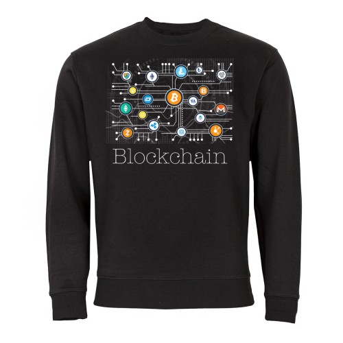MĘSKA BLUZA Z NADRUKIEM BITCOIN KRYPTOWALUTY 