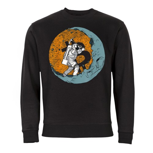 MĘSKA BLUZA Z NADRUKIEM BITCOIN KRYPTOWALUTY   