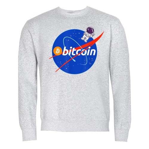 MĘSKA BLUZA Z NADRUKIEM BITCOIN KRYPTOWALUTY   