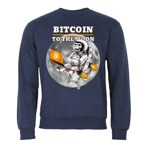 MĘSKA BLUZA Z NADRUKIEM BITCOIN KRYPTOWALUTY  
