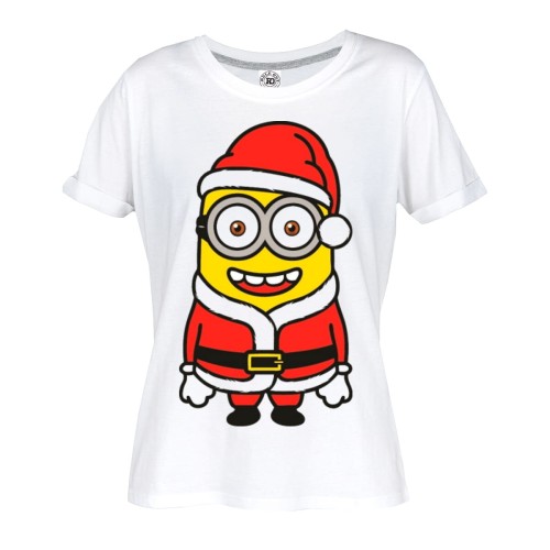 DAMSKA PIŻAMA ŚWIĄTECZNA Z NADRUKIEM MINIONEK SANTA 2