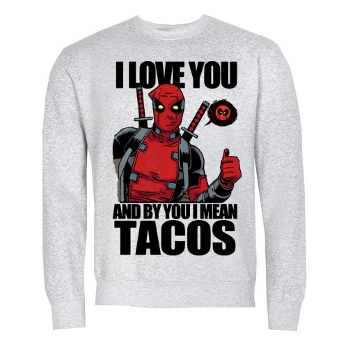 MĘSKA BLUZA Z NADRUKIEM DLA FANA DEADPOOL MARVEL TACOS 