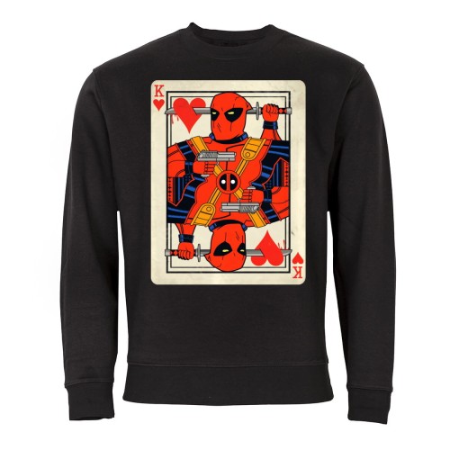 MĘSKA BLUZA Z NADRUKIEM DLA FANA DEADPOOL MARVEL KARTA KIER 
