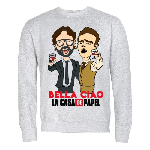 MĘSKA BLUZA Z NADRUKIEM DLA FANA DOM Z PAPIERU 