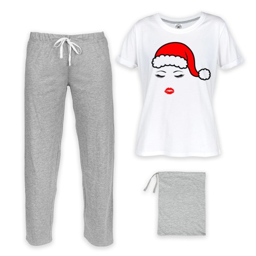 DAMSKA PIŻAMA ŚWIĄTECZNA Z NADRUKIEM PANI MIKOŁAJOWA 1