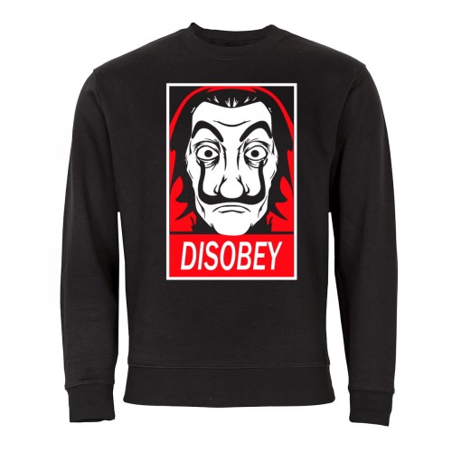 MĘSKA BLUZA Z NADRUKIEM DLA FANA DOM Z PAPIERU DISOBEY