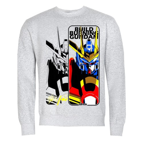 MĘSKA BLUZA Z NADRUKIEM GUNDAM ROBOT BUILD BURNING