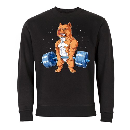MĘSKA BLUZA Z NADRUKIEM SIŁOWNIA PITBULL 