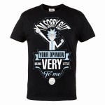 RICK AND MORTY KOSZULKA MĘSKA YOUR OPINION MEANS VERY LITTLE TO ME