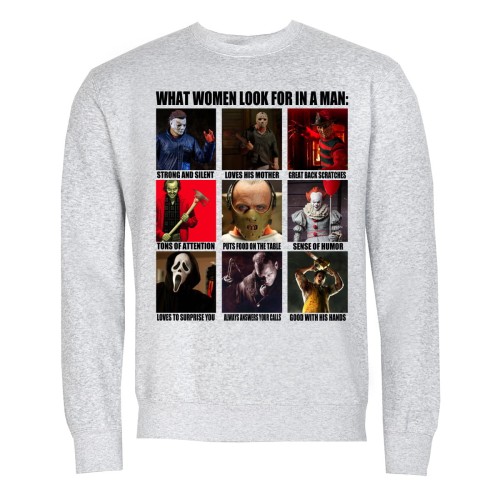 MĘSKA BLUZA Z NADRUKIEM HALLOWEN HORROR POSTACIE
