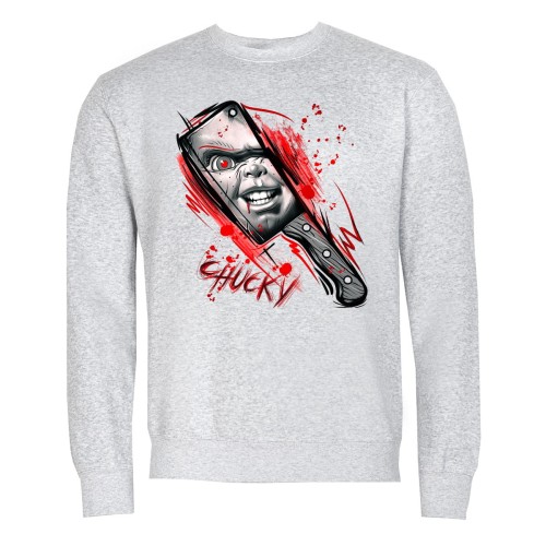 MĘSKA BLUZA Z NADRUKIEM HALLOWEN CHUCKY TASAK 