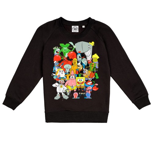 DZIECIĘCA BLUZA BAJKOWA SPONGEBOB KANCIASTOPORTY I PRZYJACIELE EKIPA POSTACIE 1