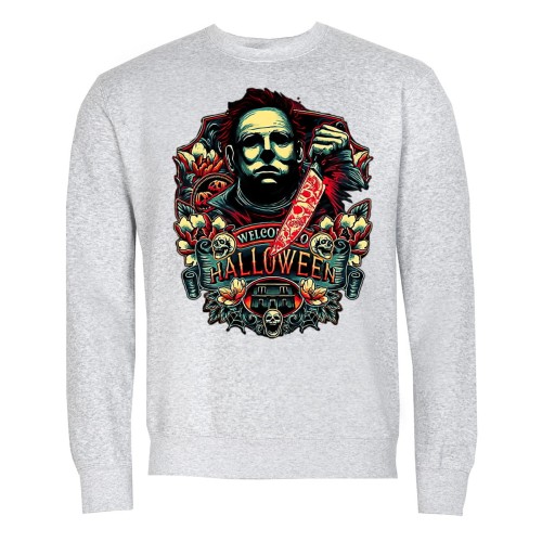 MĘSKA BLUZA Z NADRUKIEM WELCOME TO HALLOWEN MICHAEL MYERS