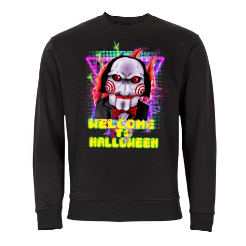 MĘSKA BLUZA Z NADRUKIEM WELCOME TO HALLOWEN JIGSAW