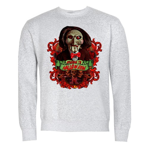 MĘSKA BLUZA Z NADRUKIEM WELCOME TO HALLOWEN JIGSAW PIŁA