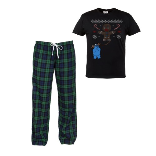 MĘSKA PIŻAMA ŚWIĄTECZNA PREZENT BOŻE NARODZENIE CIASTECZKOWY POTWÓR MUPPET ULICA SEZAMKOWA 1