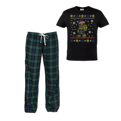 MĘSKA PIŻAMA ŚWIĄTECZNA PREZENT BOŻE NARODZENIE THANOS KAMIENIE NIESKOŃCZONOŚCI RĘKAWICA