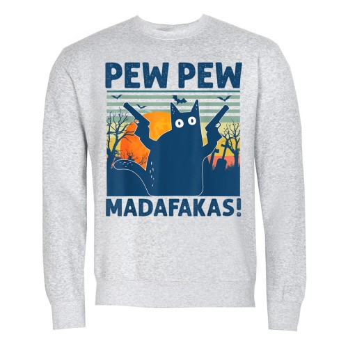 MĘSKA BLUZA PEW PEW MADAFAKAS KOT 