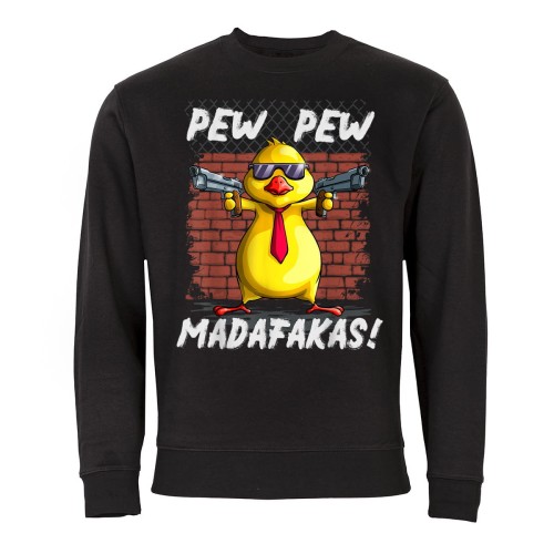 MĘSKA BLUZA PEW PEW MADAFAKAS KURCZAK PISTOLETY 