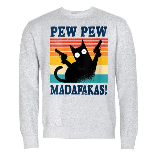 MĘSKA BLUZA PEW PEW MADAFAKAS KOT CAT 