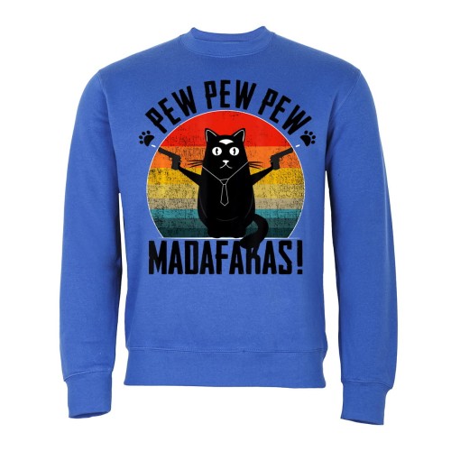 MĘSKA BLUZA PEW PEW MADAFAKAS KOT PISTOLETY KRAWAT 
