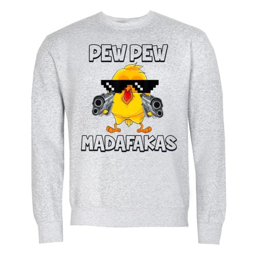 MĘSKA BLUZA PEW PEW MADAFAKAS KURCZAK PISTOLETY OKULARY PRZECIWSŁONECZNE 