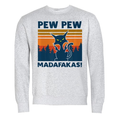 MĘSKA BLUZA PEW PEW MADAFAKAS KOT  