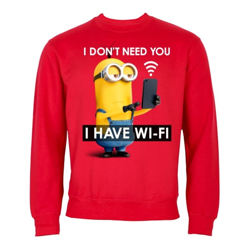 MĘSKA BLUZA BAJKOWA MINIONKI MINION I HAVE WIFI 