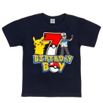 KOSZULKA DZIECIĘCA URODZINOWA DLA CHŁOPCA NA 7 URODZINY POKEMON
