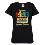 DAMSKA KOSZULKA PREZENT NA URODZINY LIPIEC 1993 KASETA LIMITED EDITION