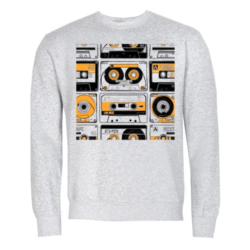MĘSKA BLUZA MUZYCZNA KASETY RETRO VINTAGE