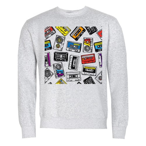 MĘSKA BLUZA MUZYCZNA KASETY RETRO  