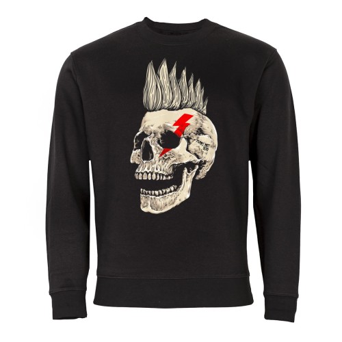 MĘSKA BLUZA MUZYCZNA SKULL CZASZKA PUNK