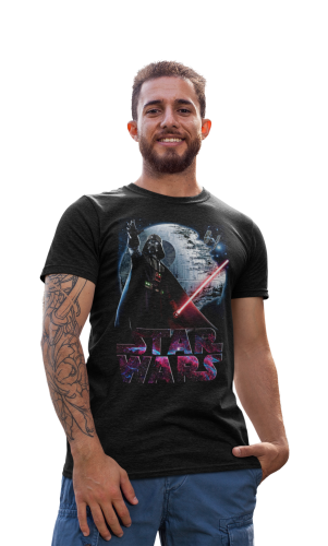 KOSZULKA MĘSKA FILMOWA STAR WARS GWIEZDNE WOJNY GWIAZDA ŚMIERCI DARTH VADER 