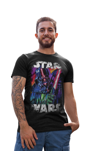 KOSZULKA MĘSKA FILMOWA UNIWERSUM STAR WARS GWIEZDNE WOJNY DARTH VADER MIECZ ŚWIETLNY 