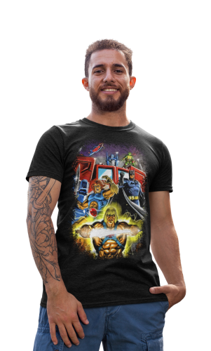 KOSZULKA MĘSKA FILMOWA MIX POSTACI TRANSFORMERS BATMAN SPIDERMAN ŻÓŁWIE NINJA