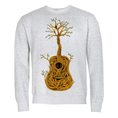 MĘSKA BLUZA MUZYCZNA GITARA KLASYCZNA DRZEWO
