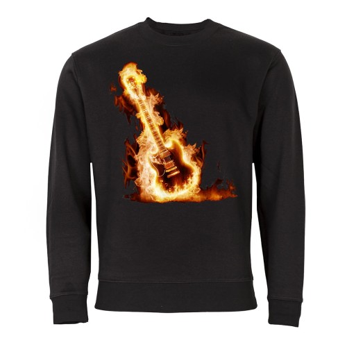 MĘSKA BLUZA MUZYCZNA GITARA ELEKTRYCZNA OGIEŃ 