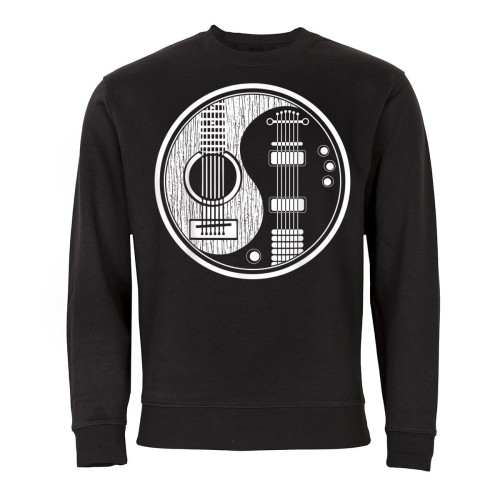 MĘSKA BLUZA MUZYCZNA GITARY YIN YANG  BLACK WHITE 