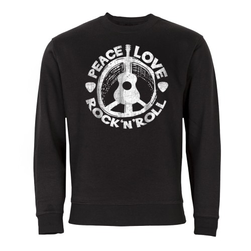 MĘSKA BLUZA MUZYCZNA GITARA PEACE LOVE ROCK & ROLL 