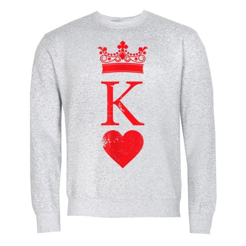 MĘSKA BLUZA POKER CZERWONY KRÓL KIER KARTA 