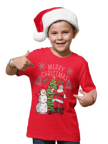 KOSZULKA DZIECIĘCA NA ŚWIĘTA MERRY CHRISTMAS BOŻE NARODZENIE ŚWIĘTY MIKOŁAJ CHOINKA 