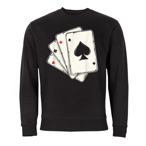 MĘSKA BLUZA POKER GRA KARCIANA KARTY CZTERY KOLORY 